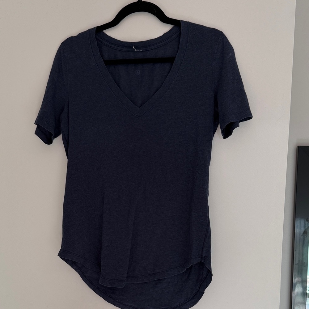 lululemon athletica Dark Blue V-Neck Tee